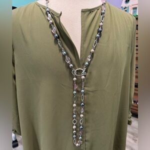 Lightweight Olive Blouse